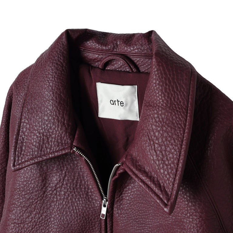 Arte Basic Leather Jacket - XXL / Bordeaux - 3
