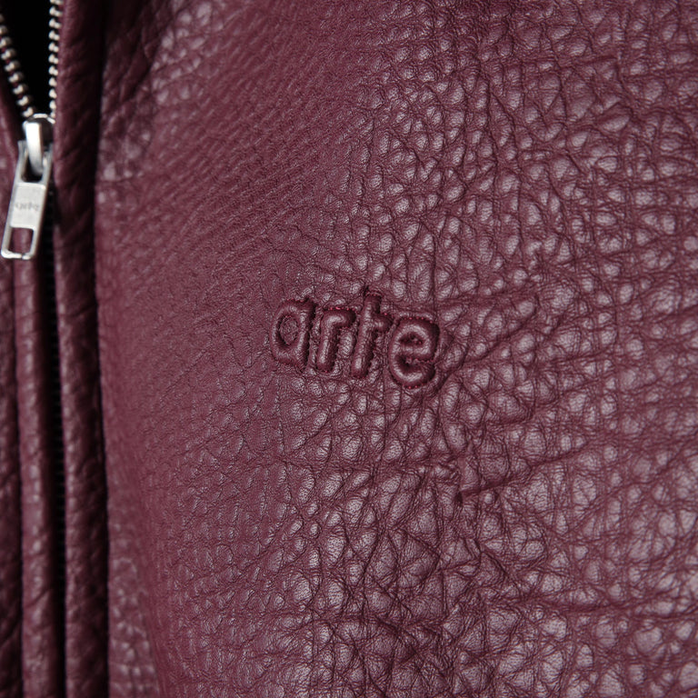 Arte Basic Leather Jacket - XXL / Bordeaux - 5
