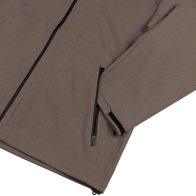 Hiking Patrol Waypoint Texture Hooded Jacket (Dark Taupe)
