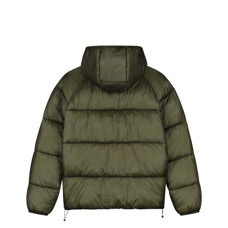 Arte Antwerp Ripstop Hooded Puffer Jacket - L / Green - 2
