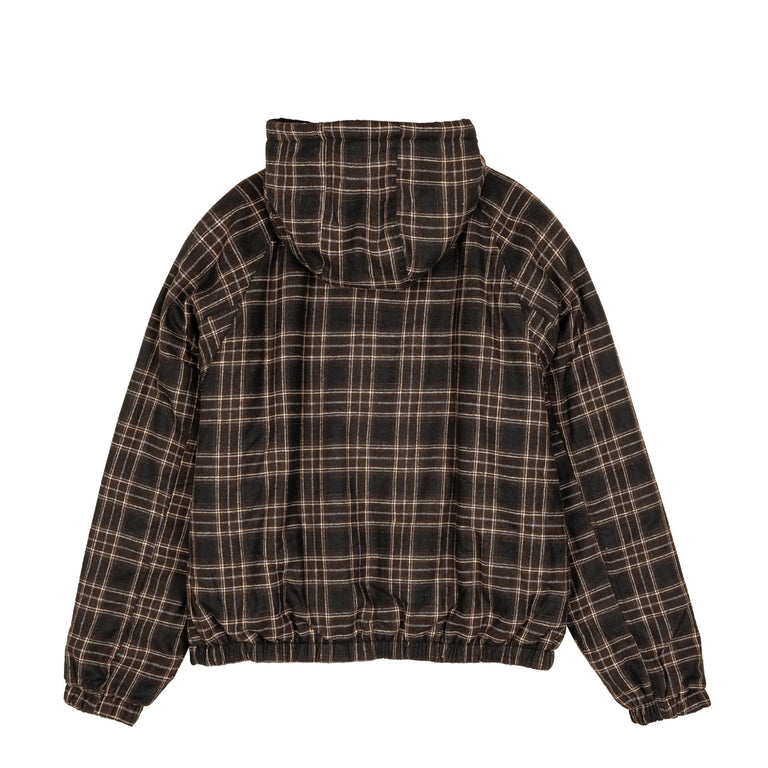 Arte Antwerp Reversible Plaid Hooded Jacket - S / Black - 3