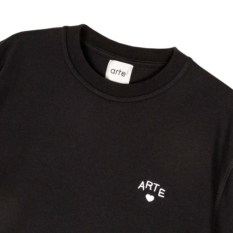 Arte Antwerp Heart Logo T-Shirt - L / Black / White - 2