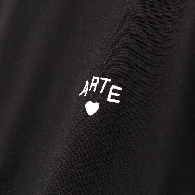 Arte Antwerp Heart Logo T-Shirt - L / Black / White - 3