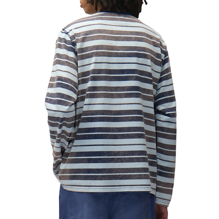 Arte Antwerp Sunfade Striped Longsleeve - S / Navy / Light Blue - 3