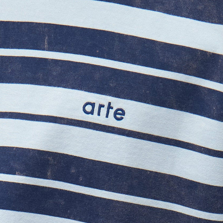 Arte Antwerp Sunfade Striped Longsleeve - S / Navy / Light Blue - 5