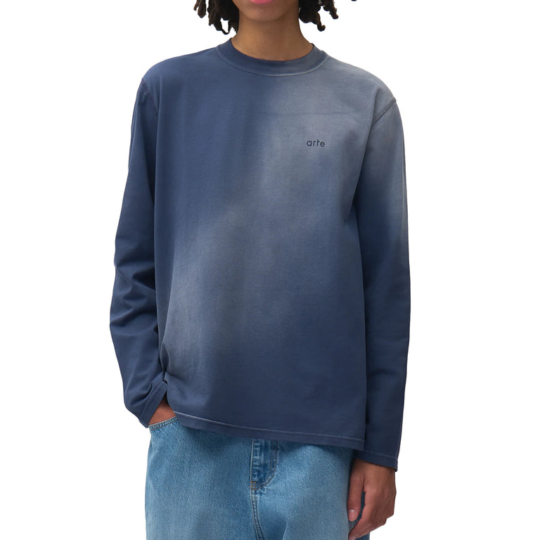 Arte Antwerp Stencil Sunfade Longsleeve - S / Navy - 3
