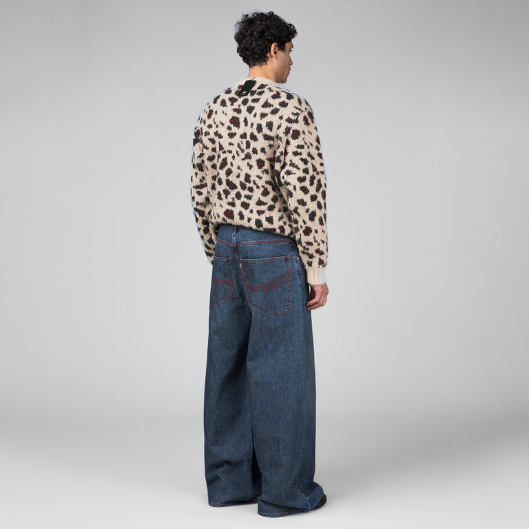 ERL Baggy Indiana Distressed Jeans Woven