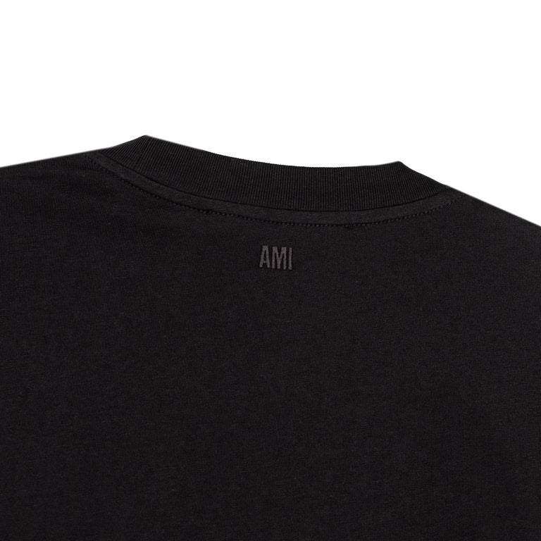 AMI Paris	Red Ami De Coeur T-Shirt - XL / Black - 4