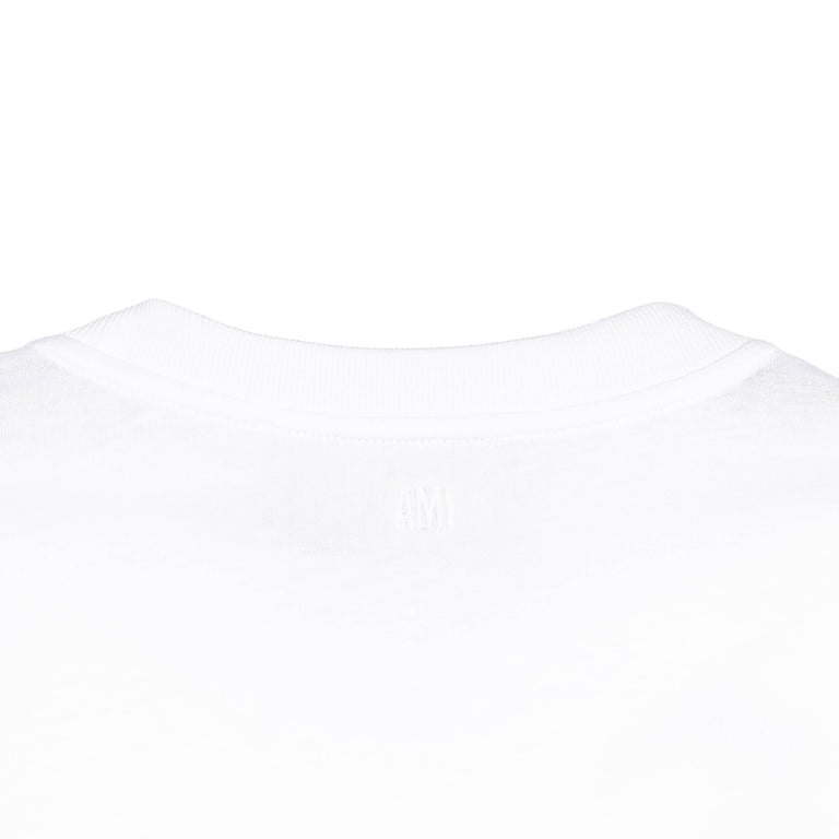 AMI Paris	Red Ami De Coeur Long Sleeve T-Shirt - XXL / White - 4