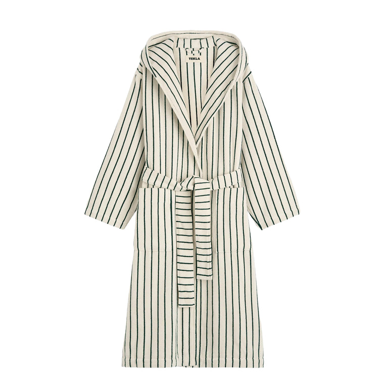 Tekla Hooded Bathrobe - L / Racing Green
