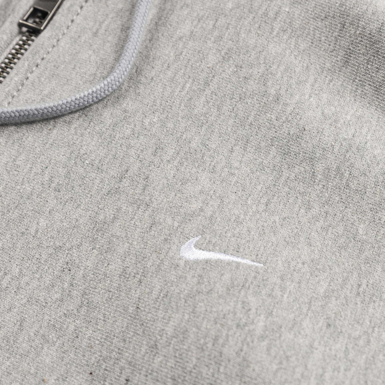 Nike	Solo Swoosh Full-Zip Fleece Hoodie - XXL / Dark Heather Grey / Light Smoke / White - 3
