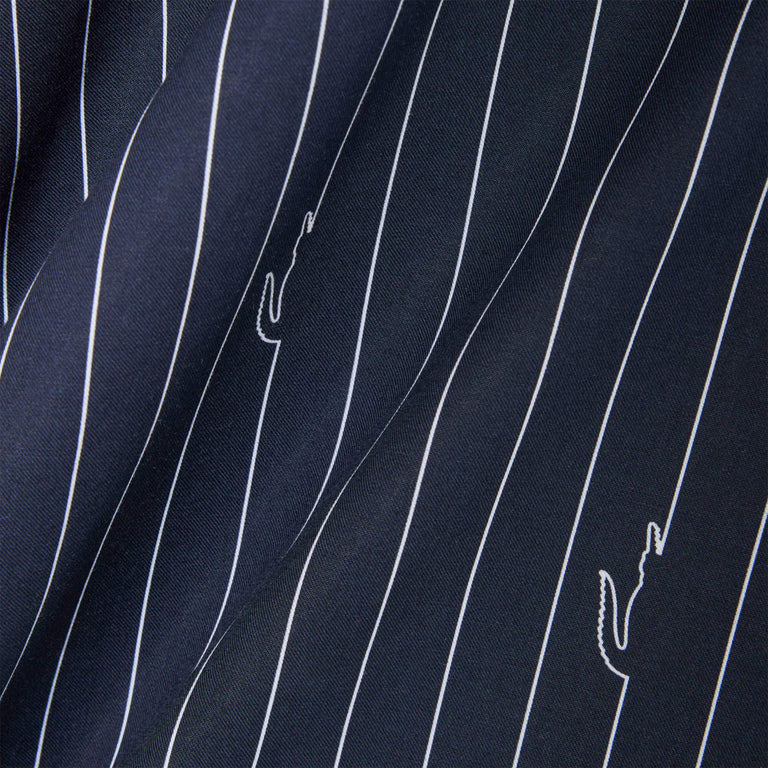 Lacoste Print Twill Shirt - 39 / Noir / Blanc - 4