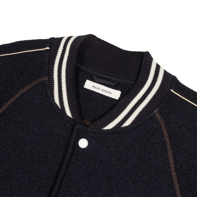 Wales Bonner October Varsity Jacket - XL / Navy - 2
