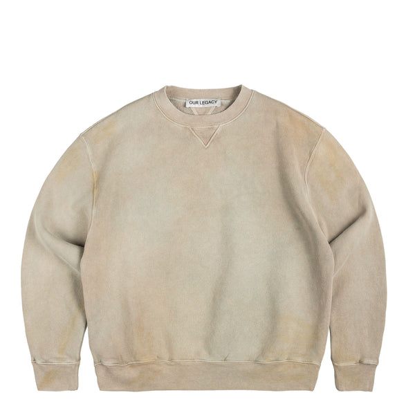 トップス OUR LEGACY SLASHED BASE SWEAT Our Legacy - Base Sweat Green Deja Vu Print