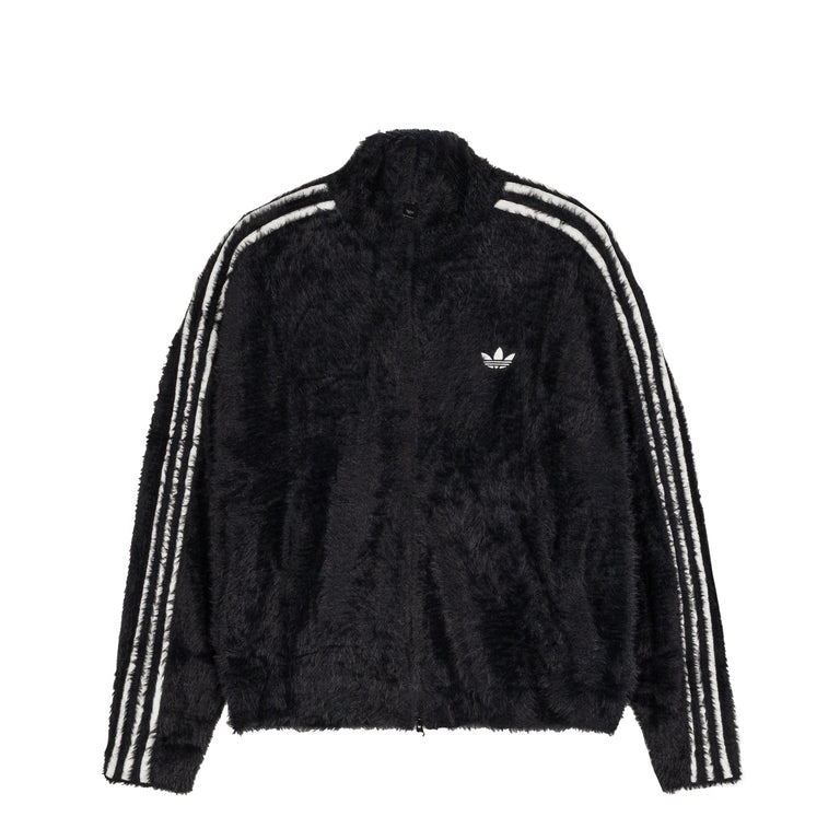 Adidas Faux Mohair Classic Tracktop - L / Black / Offwhite
