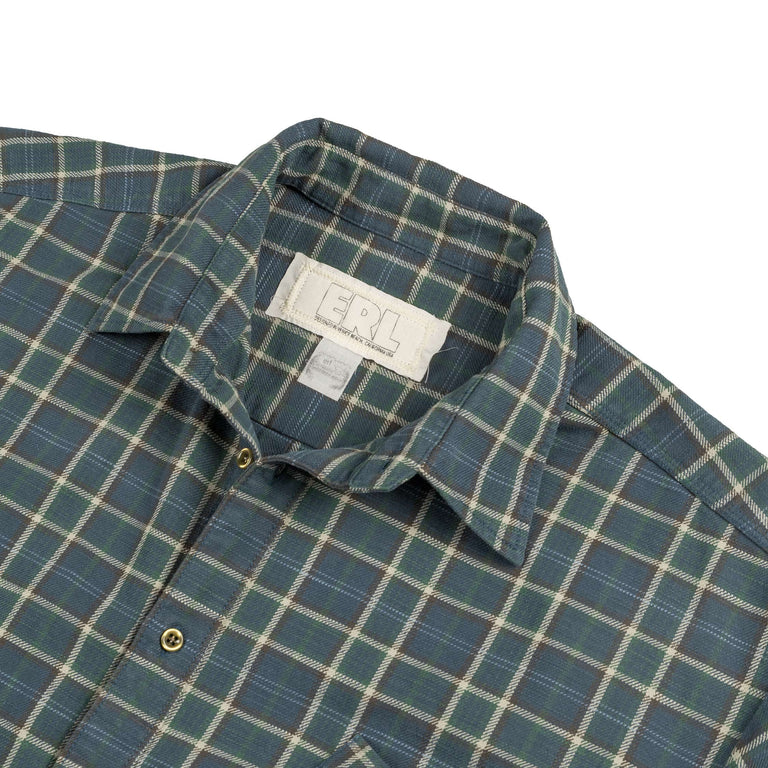 ERL Green Plaid Overshirt Woven (Green)