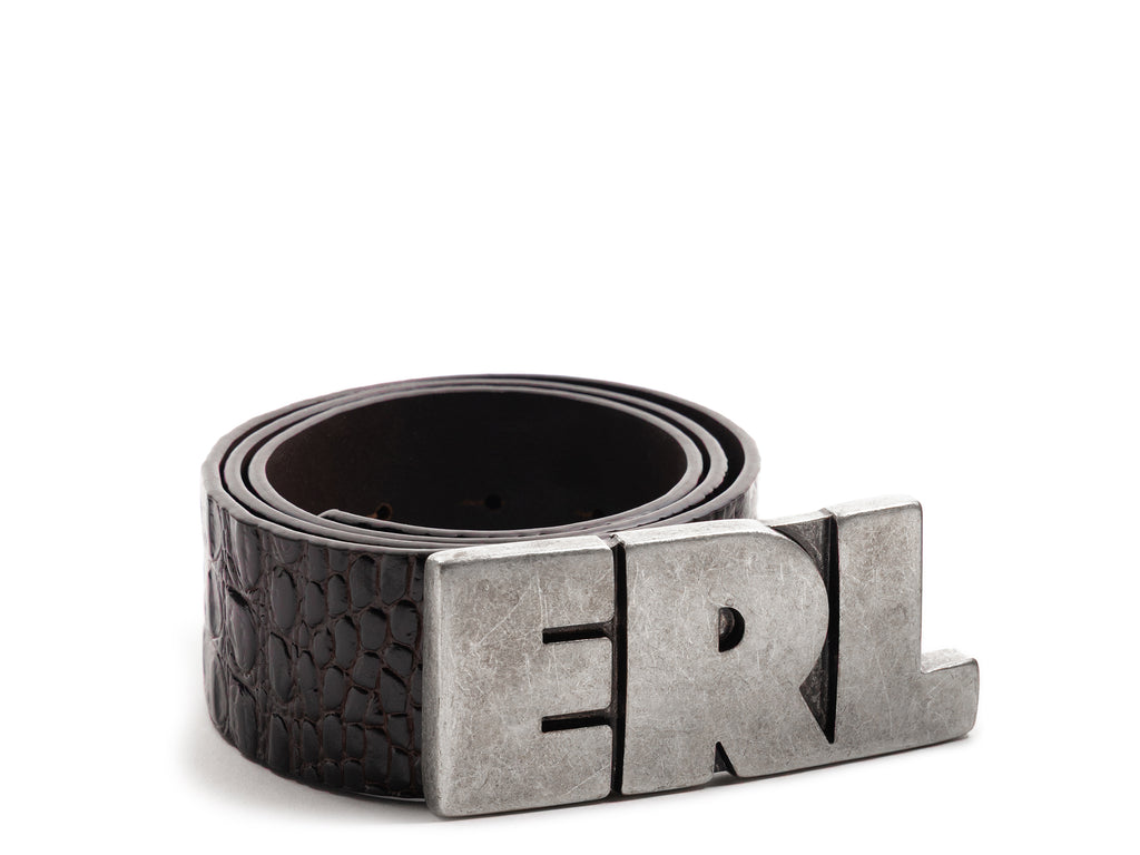 ERL ERL Logo Croco Effect Leather Belt | Accessoires » Buy online now!