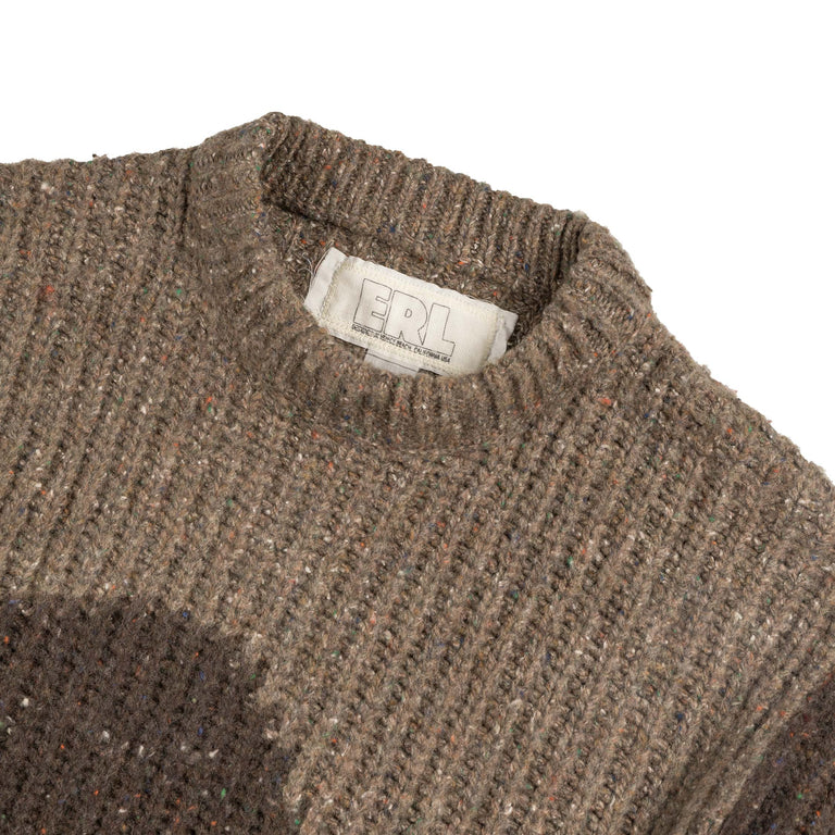 ERL Swirl Wool Crewneck Knit (Brown)