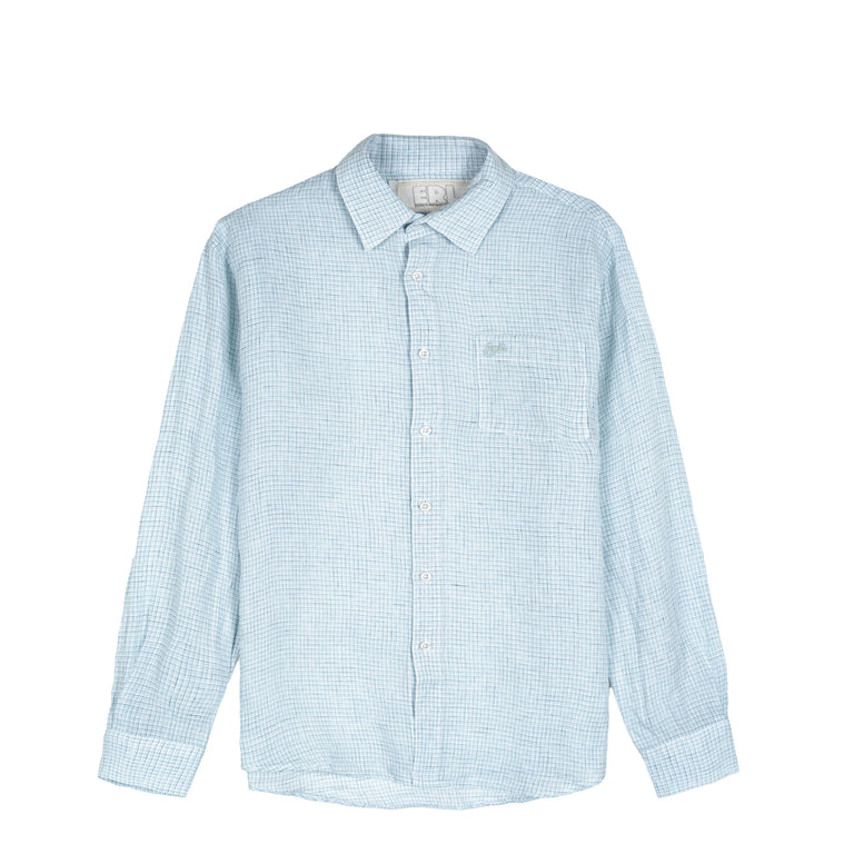 ERL Plaid Shirt Woven - S / Blue
