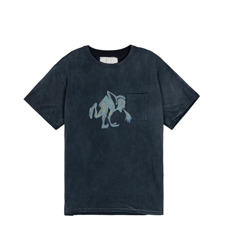 ERL Puke T-Shirt Knit - M / Blue
