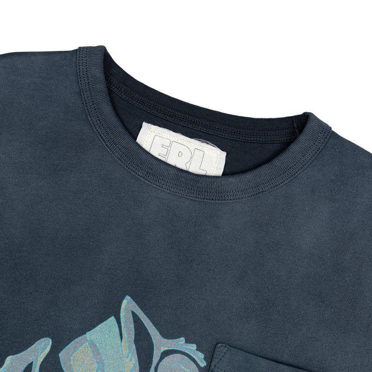 ERL Puke T-Shirt Knit - M / Blue - 2