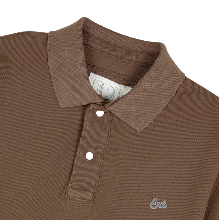 ERL Polo Tee Knit - S / Brown - 2