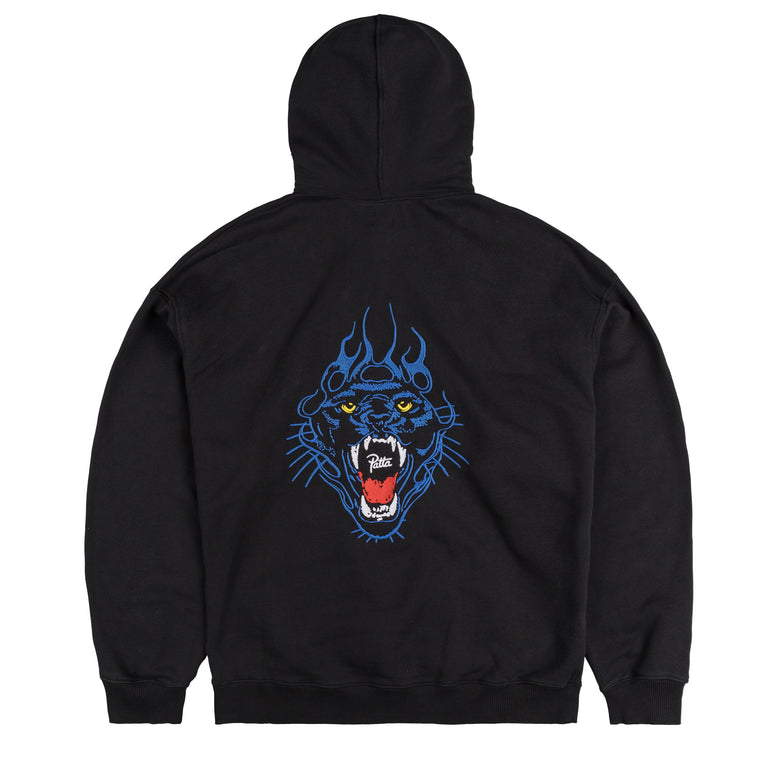 Patta Embroidered Fire Panther Hooded Sweater - XXL / Black
