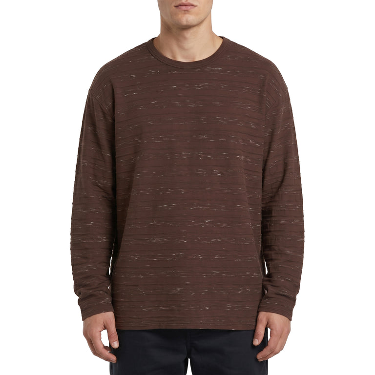 Brain Dead Casey Stripe Long Sleeve T-Shirt - L / Brown - 4
