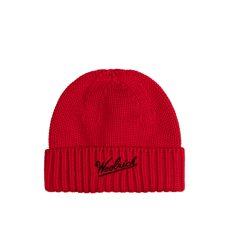 Woolrich Merino Wool Logo Beanie