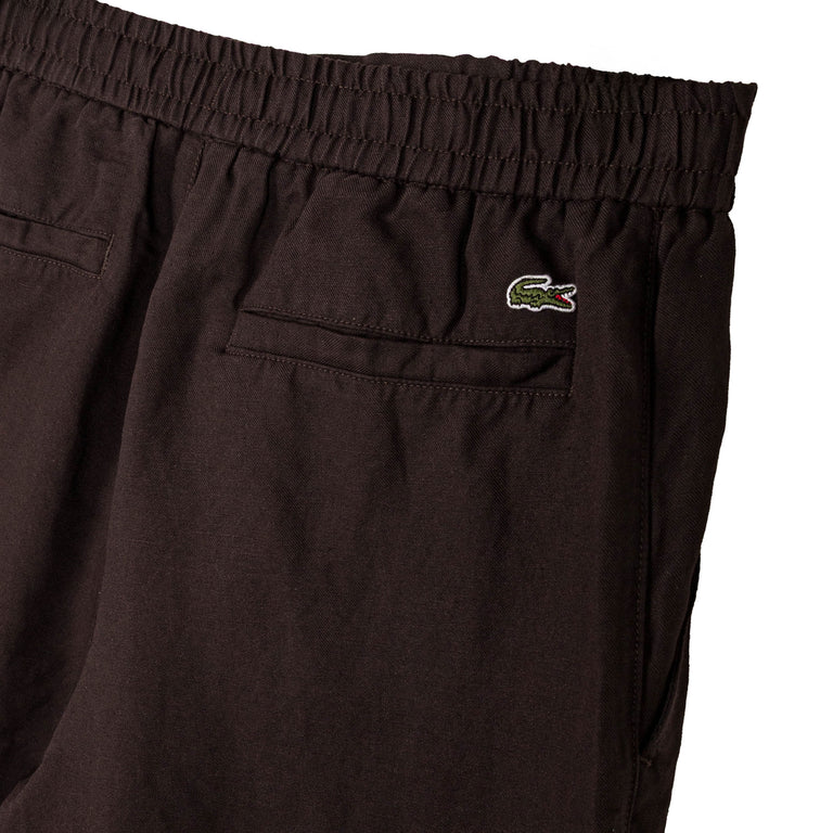 Lacoste	Linen Blend Twill Shorts - L / Buffalo - 4