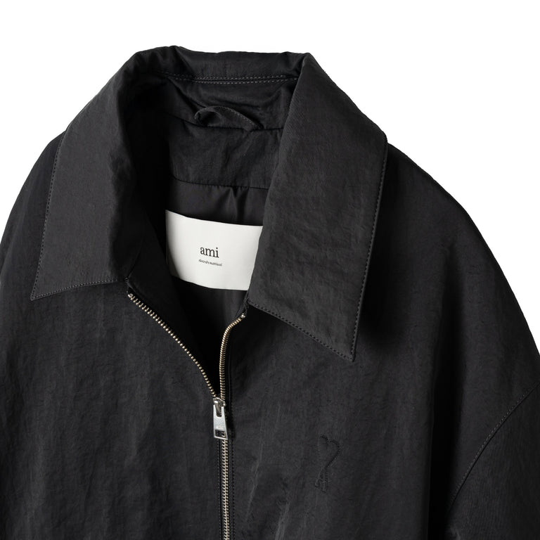 AMI Paris Ami De Coeur Zipped Jacket - XL / Anthracite - 2
