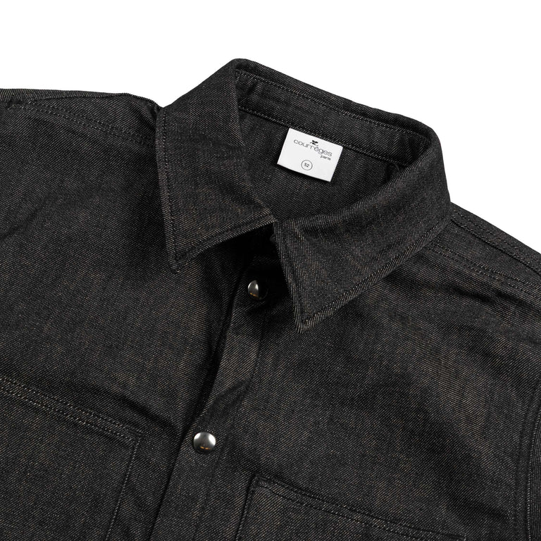 Courreges 2-Pocket Denim Overshirt - 54 / Black - 2
