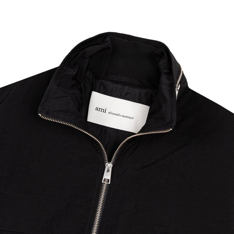 AMI Paris	Embossed Ami De Coeur Windbreaker - L / Black - 3
