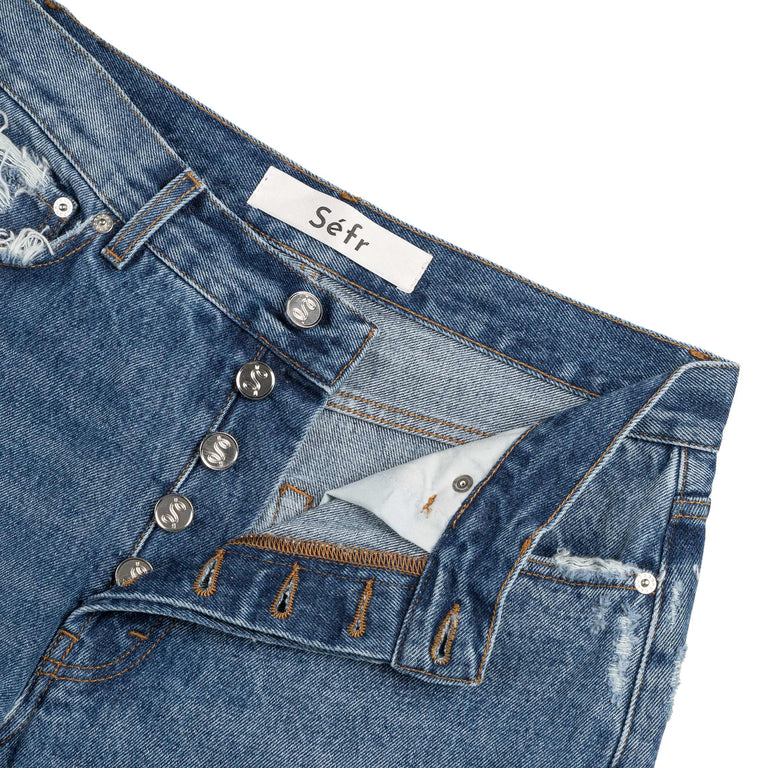 Sefr Frayed Cut Jeans