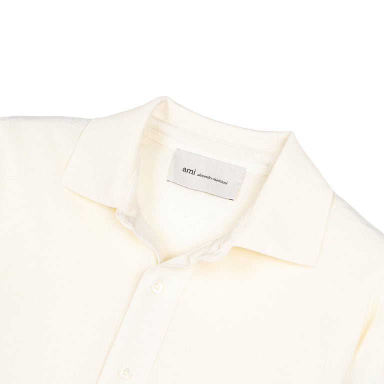 AMI Paris	Alexandre Mattiussi Embroidery Boxy Polo - XXL / White Cream / Ink - 2