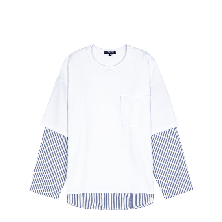 Comme des Garcons Homme	Layered T-Shirt - M / White / White / Navy
