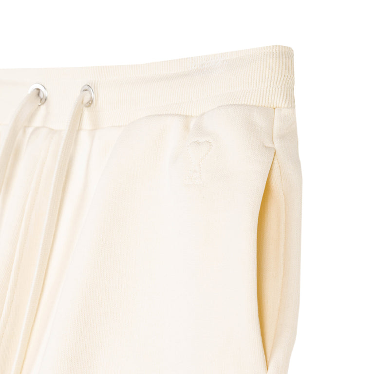 AMI Paris	Embossed Ami De Coeur Shorts - L / White Cream - 2