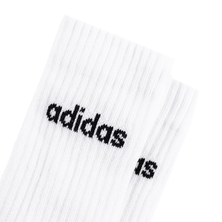 Adidas	Linear Crew Cushioned Socks 3 Pairs - XL / White / Black - 2