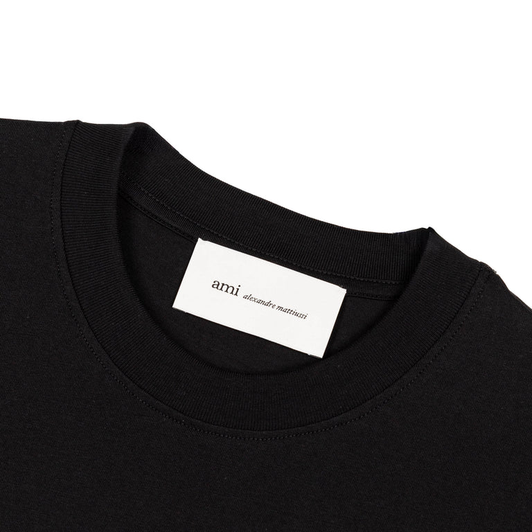 AMI Paris	Ami De Coeur T-Shirt - S / Black / White Cream - 2