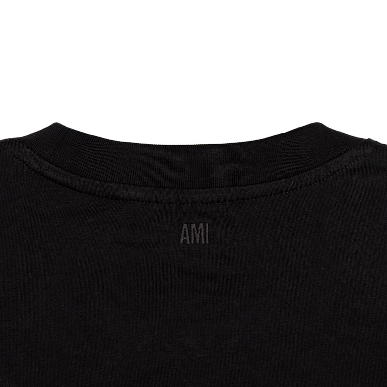 AMI Paris	Ami De Coeur T-Shirt - S / Black / White Cream - 4