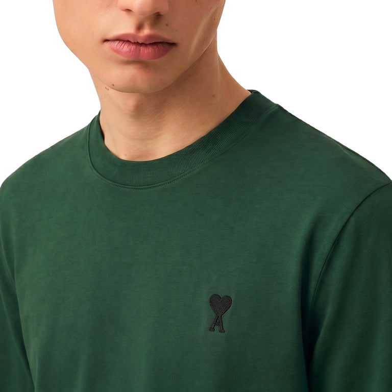 AMI Paris	Ami De Coeur Longsleeve T-Shirt - S / Vert Bouteille / Noir - 3