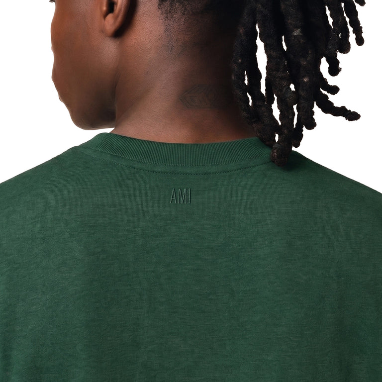 AMI Paris	Ami De Coeur Longsleeve T-Shirt - S / Vert Bouteille / Noir - 4