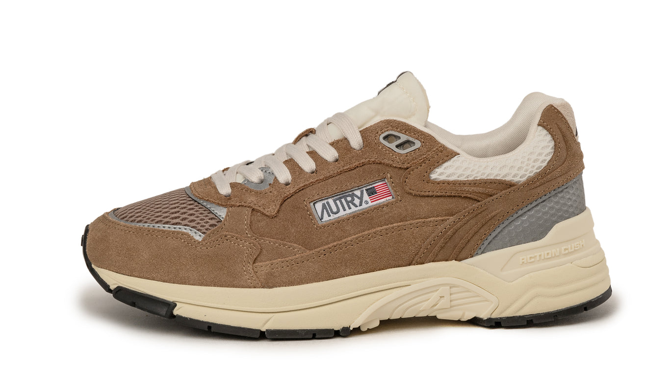 スニーカー AUTRY Hyperway Sneakers - Autry - Leather - Khaki AUTRY Hyperway mesh and metallic leather-trimmed suede