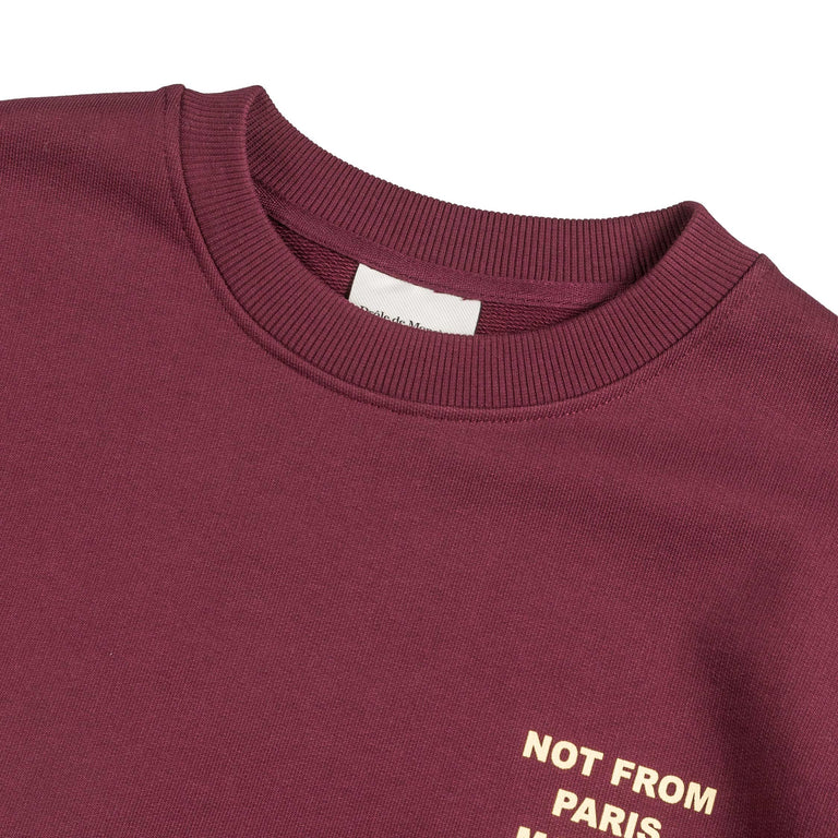 Drole de Monsieur Le Sweatshirt Slogan - XXL / Wine - 3
