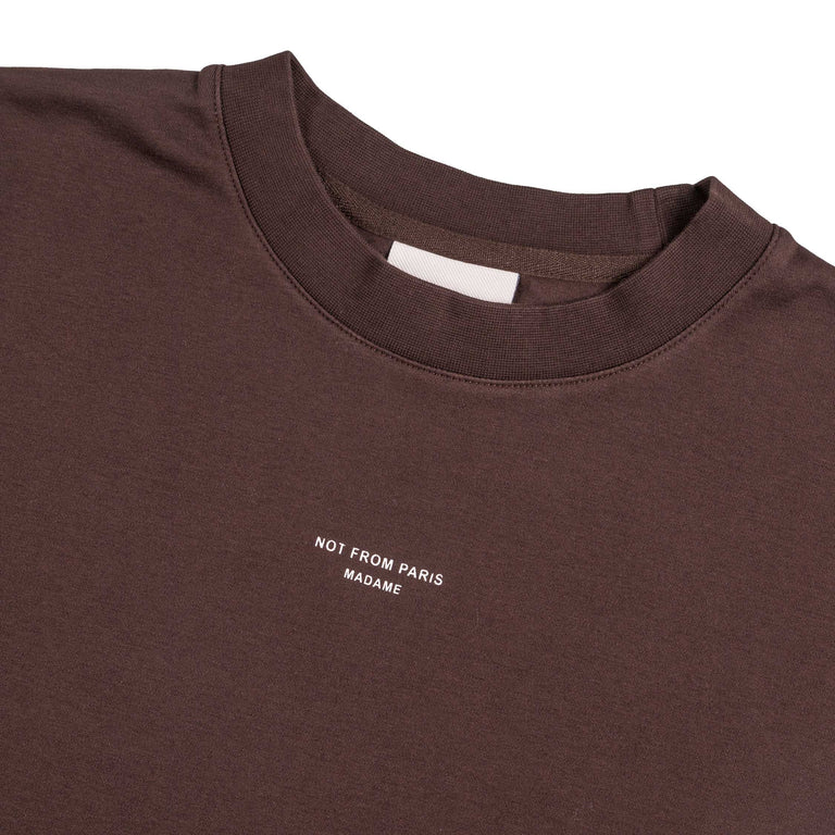 Drole de Monsieur Le T-shirt Slogan Classique - XXL / Dark Brown - 2
