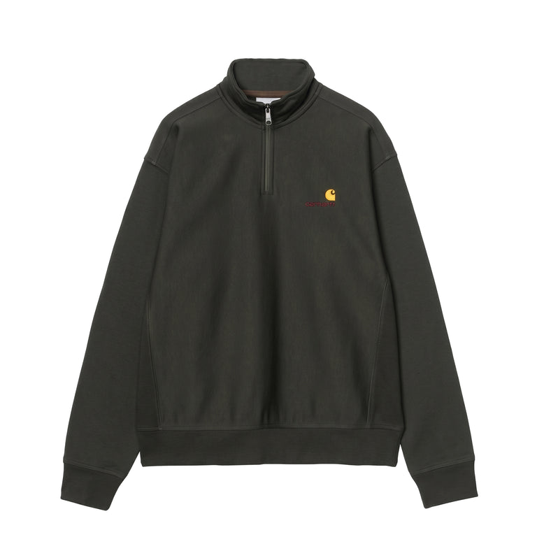 Carhartt WIP Half Zip American Script Sweat - L / Raven - 1