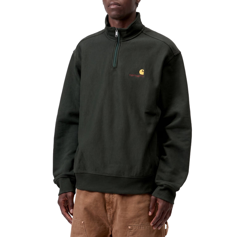 Carhartt WIP Half Zip American Script Sweat - L / Raven - 3