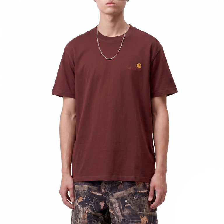 Carhartt WIP American Script T-Shirt - XXL / Amarone - 4
