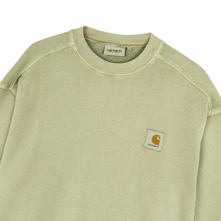 Carhartt WIP Nelson Sweat - L / Gentle Green Garment Dyed - 2