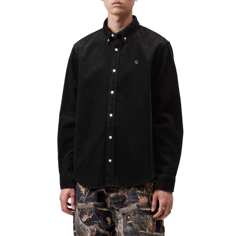 Carhartt WIP L/S Madison Cord Shirt - XXL / Soot - 4
